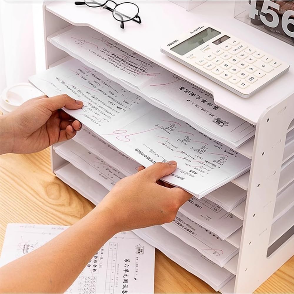 Amazon.co.jp: 書類 a3 ラック レターケース a3 横型 7段 書類トレーa3